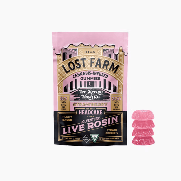 Strawberry x Headcake Live Rosin Strain-Specific Gummies