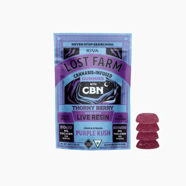 Thorny Berry x Purple Kush Live Resin Strain-Specific Gummies