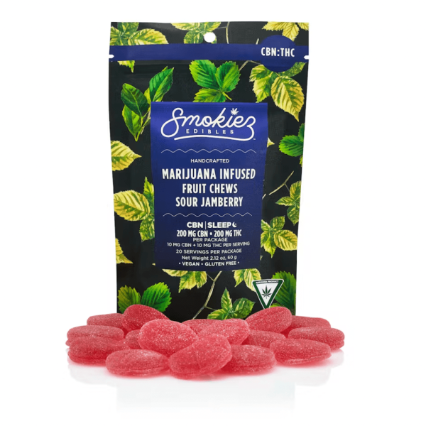 Sour Jamberry THC:CBN Fruit Chews